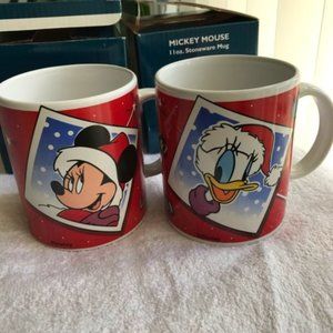 Bundle New Minnie Mouse Daisy Duck mugs Christmas vintage box Danawares